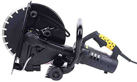 CCAUUB 3200W 350mm Elektrisch Betonschneider Trennschleifer Fugenschneider m/Wasserpume, 5200W 10500RPM Betonschneider Trennschleifer Lasernuten Slotting Mauernutfräse Machine