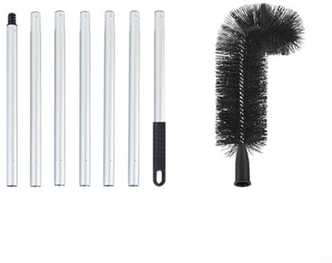 Gutter Cleaning Brush for Eaves and Roof Dust Removal Aluminum Alloy with PET Bristles (2.28m)