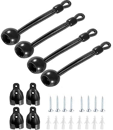 YiNLuax Universelle Ersatz Schatten Bungee Spannsets Für Außenbereiche Kabellose Außen/Innen Rollos (schwarz). Ersatz Schatten Bungee Zurr Sets Für Rollos Außenbereich
