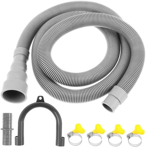 Hemobllo Tuyau De Vidange Pour Lave-linge Extension Flexible Raccord Pour Machine à Laver Tuyau De Décharge Kit Installation Facile