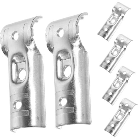 ABOOFAN 6pcs Steel Pipe Connectors End Rail Clamps t Post Clips Chain Link Fence Parts Porch Rail Clamps Easy Install