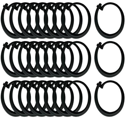 Milageto Ganci per Tende da Gazebo, Neri, Professionali, Ganci di Ricambio per binari, Accessori per Gazebo, per Giardino, Patio, Rete per schermature da