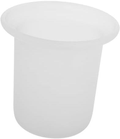 COLLBATH Soporte De Escobilla De Inodoro De Pared Taza De Vidrio Esmerilado Mate, Soporte Antigoteo y Ahorro De Espacio, Accesorio De Baño para Hogares y Oficinas