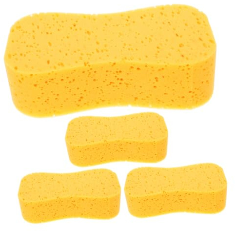 AKOOSY 4pièces Éponge De Lavage Voiture Douce Absorption Rapide Eau Anti-Rayures pour Nettoyage Automobile Et Fournitures De Nettoyage