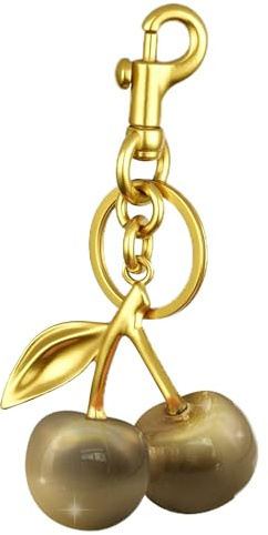 Sonnorel Bag Charm Taschenanhänger Kirsche Gold Tasche Geldbeutel Charms für Handtaschen Kirsche Zubehör Geburtstag Ideen,Weihnachtsgeschenke Geschenke für Frauen