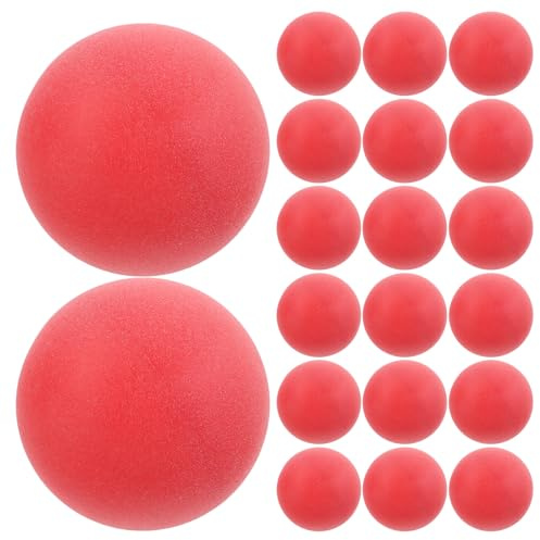 MAGICLULU 100 Pelotas de Tenis de Mesa Rojas esmeriladas de 40 mm de plástico para lotería, Carnaval, Juegos de Piscina, decoración de Fiestas, Entretenimiento, Manualidades.