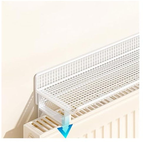 QSTGX Planche Dessus De Radiateur Espace de Rangement avec Rails latéraux pour Bureau, Couloir, Salon, Cuisine, Chambre, Salle de Bain(31.5 in/80cm)