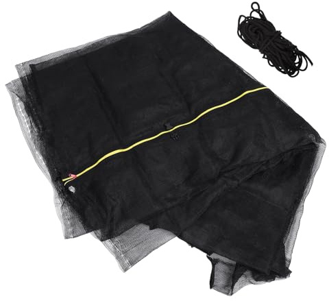 BRIGHTFUFU Rete di Sicurezza in Plastica per Trampolino Ø 3,06 M 6 Pali – Rete Anticaduta di Ricambio Resistente in Pp per Protezione Trampolino, Adatta e Adulti, Installazione Semplice