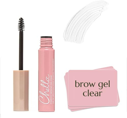 Chella Eyebrow Gel, Defining Clear Eyebrow Gel - Lightweight Formula for Natural, Long Lasting Makeup - Vegan, Cruelty Free, Paraben Free, Gluten Free