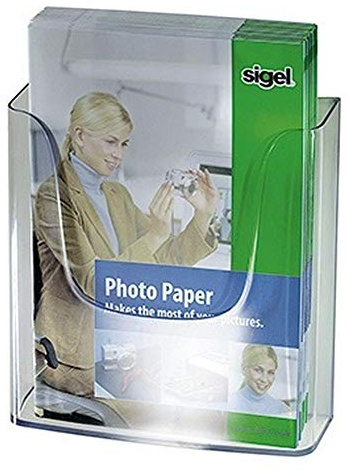 SIGEL LH115 Wand-Prospekthalter für DIN A4, aus Acryl, transparent