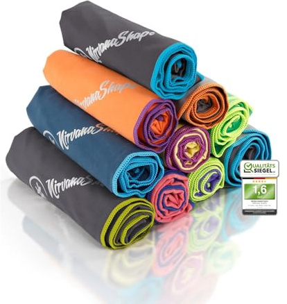NirvanaShape Mikrofaser Handtuch - Reisehandtuch, Badetuch für Urlauber - kompakte, schnelltrocknende Microfaser Handtücher als Strandtuch, Sporthandtuch - für Reisen, Camping, Sport - 200 x 100 cm