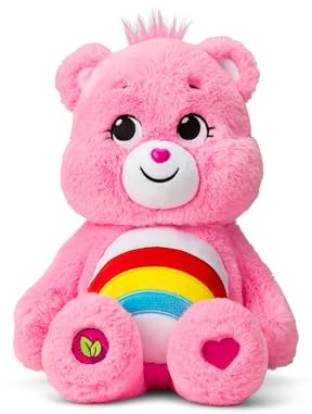 Care Bears 14 Cheer Bear Plushie - Medium Size - Pink Plushie for Ages 4+ – Perfect Stuffed Animal Holiday, Birthday Gift, Super Soft and Cuddly – Good For Girls and Boys, Employees, Collectors