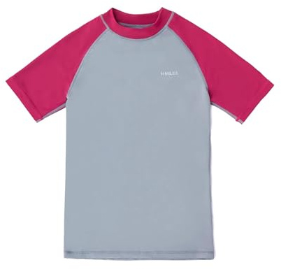 HMILES Womens UPF Short-Sleeve Rashguards - Female Rash Vest Quickdrying Surfing Shirt UV Rash Guard Breathable T-Shirt Raglan Sleeve Swim Tee Beach Base Layer Wet Water Sport Top