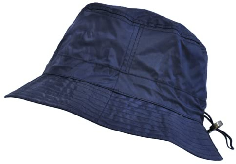 Toutacoo, Cappello da Pioggia Aspetto Nylon - Regolabile (10- Blu Navy M/L)