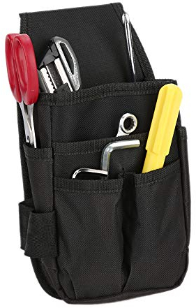 ASHATA Professionelle Mehrzweck-Werkzeugtasche, haltbare und kompakte Werkzeug-Taillentasche für Elektriker mit Mehreren Taschen, Werkzeughalter-Taschenbefestigung für den Werkzeuggürtel