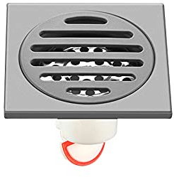 Boden Abfluss Abdeckung Abfall Tor Duschablauf Dick 304 Edelstahl Quadrat Anti-Geruch Badezimmer Bodenablauf Bodensiphon Duschablauf Gitter Für Küche, Garage, Keller, 10x10cm (A)