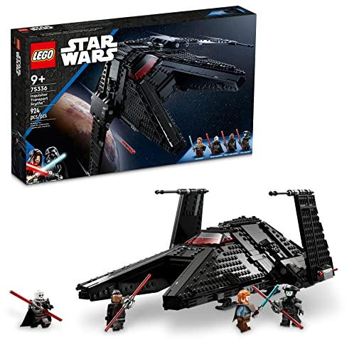 Lego Star Wars Inquisitor Transport Scythe 75336 - baubares Spielzeug Raumschiff, Obi-Wan Kenobi Set, Ben Kenobi Minifigur mit blauen und doppelklingigen roten Lichtschwertern