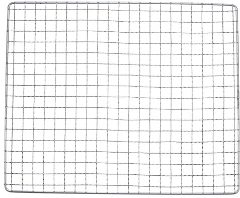 sourcing map 2pcs Square BBQ Grill Net 12.6x10.2 Stainless Steel Cross Wire Barbecue Mesh Mat for Baking Smoking Charcoal Grilling Roasting
