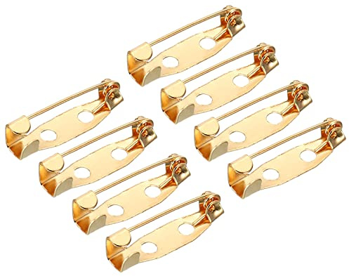 sourcing map 50 Stück Sicherheitsstangen Stifte Broschennadeln Sicherheitsnadeln Anstecknadeln zum Basteln 20mm für Ausweise Namenskarten Tags DIY Schmuck Handwerk Rose Goldton
