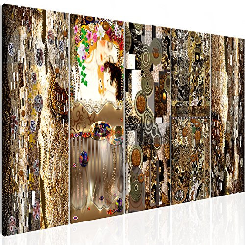 murando - Akustikbild Gustav Klimt Mutter und Kind 100x40cm 5 tlg Bilder Akustikschaum Schallschutz Wand Akustikpaneele Wandpaneele Schalldämmung Wandbild Schallabsorber Akustikplatten l-C-0007-b-m