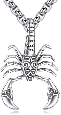 KQF Boxhandschuh/Skorpion/Auge des Horus Kette für Männer Sterling Silber Schmuck Sport Vintage Punk Anhänger Schmuck Celtic Knot Kette Geschenke für Männer Jungen