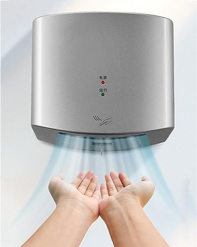 Asciugamani elettrico automatico da 1400 W,asciuga mani a induzione commerciale, potente asciuga mani,asciugatura rapida in 5-8 secondi,asciuga mani automatico a induzione for bagno pubblico domestico