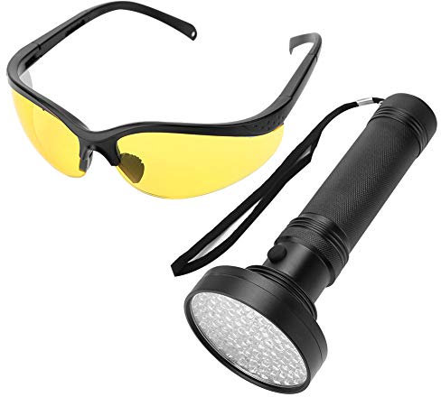 LED-Skorpion-Taschenlampe, 100 LEDs, Ultraviolettes Schwarzlicht, Schwarzlicht Zur Erkennung von Skorpionen, Erkennung von Haustierurin, LED-Schwarzlicht, Erkennungstaschenlampe, UV-Taschenlampe, Schw