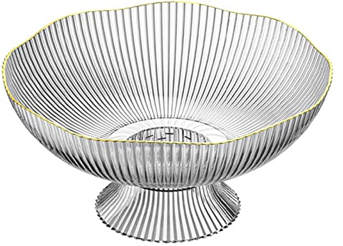Frutero De Plástico, Cesta De Frutas, Cuenco Con Pedestal, Plato De Fruta, Cuencos Decorativos Con Agujeros De Drenaje Para Encimera De Cocina O Centro De Mesa(Transparente)