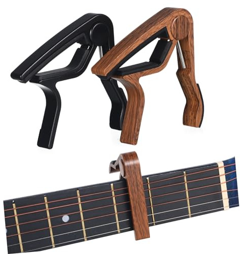ERINGOGO Gitarren Capos mit Sanfter Bewegung und Müheloser Entfernung Zubehör 2 Stück für Akustik und E-gitarre für Musikalische Auftritte