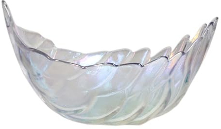 Amosfun Iridescant Glass Fruit Bowl, Decorative Kitchen Fruit Container, Coffee Table Centerpiece, Snack, Dry Food Container