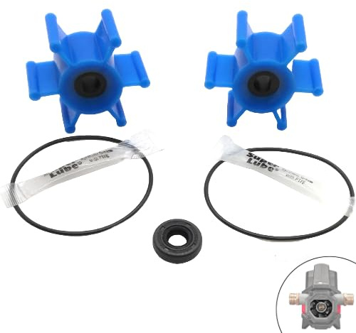 REPLACEMENTKITS.COM 2 Pack Impeller, O-Ring Kit & Oil Seal Complete Repair Kit, Fully Compatible with Milwaukee M18 Transfer Pumps (Replaces 49-16-2771) Improved High Strength Durable Polyurethane