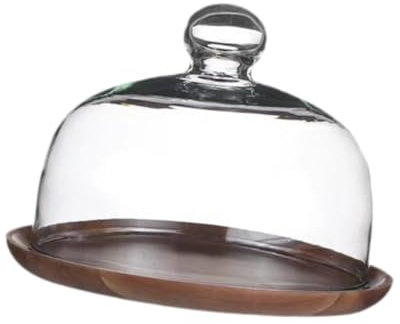 FLCPJGV Alzata per Torta con Piatto da Portata a Cupola, Porta Torta, Vassoio per Esposizione di Torte per Dolci, Compleanno, Matrimonio, Cucina, Coperchio da 18 Cm