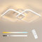 Lámpara de Techo LED, 50W Plafon LED Techo Regulable Cuadrado, Luz de Techo Moderno con Control Remoto para Sala de Estar, Dormitorio, Comedor, Cocina, Blanco 3000K-6500K