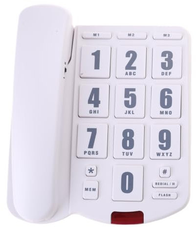 SHOOYIO Fixed Landline Phone Big Button Amplified Home Phone With Loud Desk Telephone For Elderly And Low Users