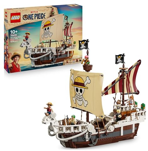 LEGO ONE PIECE La Nave Pirata Going Merry - Modello di Barca Giocattolo da Esposizione con 5 Minifigure tra cui Luffy, Zoro e Nami - Regalo per Bambini, Bambine e Fan degli Anime da 10 Anni - 75639