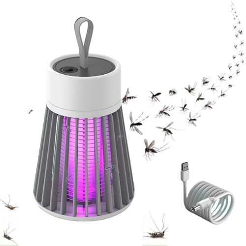 Maison Plaisir ZenoTrap - Adieu Les nuisibles Lampe Anti Moustique Portable, Tue Mouche Electrique USB Rechargeable, Piège à Mouche Efficace pour Intérieur et Extérieur, Mini Lampe
