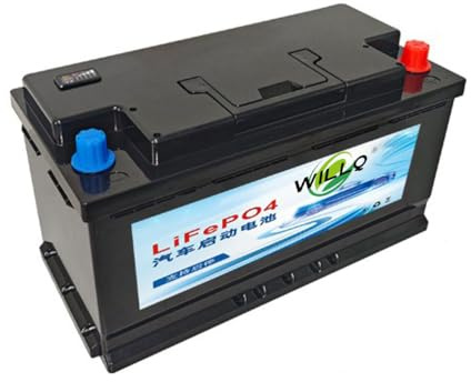 WILLQ Batería Litio Recargable para automóvil Arranque y Parada 12V 50Ah 60Ah 70Ah 80Ah 90Ah 100Ah 110Ah batería LiFePO4 automotriz de Alto Rendimiento sin Mantenimiento