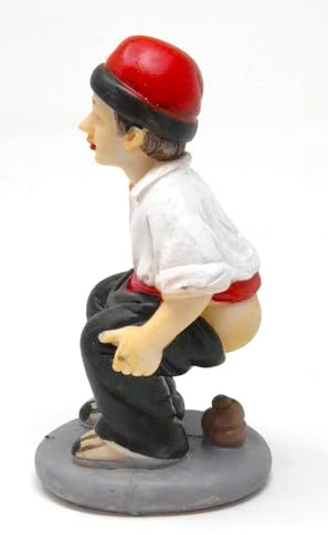 Genérico Figurine blanche de crèche cachée de 11 cm. Retrouvez la figurine de Noël. L'homme qui fait . statuette chiant. Ensemble de scène de nativité, figurines, jésus. 3 rois. Modèles à