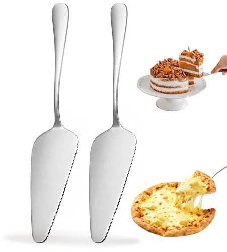 MOLIMOLI 2 Pezzi Cake Server in Acciaio Inox, Cake Server con Coltello, Versatile Cake Peel e Cake Peel per Party Restaurant