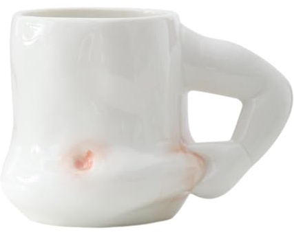 Ronyme Tasse en Céramique pour Boissons Chaudes Ou Froides avec Anse, Tasse à Lait pour Mariage, Fête Au Bureau