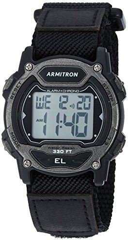Armitron Sport Unisex 45/7004GBK Digital Chronograph Black Nylon Strap Watch
