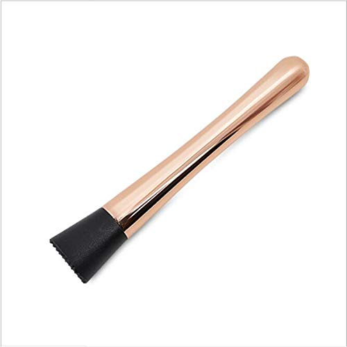 Barstößel für Cocktails - Ice-Crusher aus Edelstahl Muddler Bar- und Küchenzubehör 20,5 cm, Kupfer-Finish (Roségold)