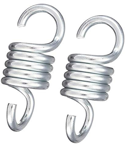 Chiloskit Gancio sospeso da 300 kg per amaca, altalena, sedia a molla, gancio da giardino per sacco da boxe (8 mm (2 pezzi)