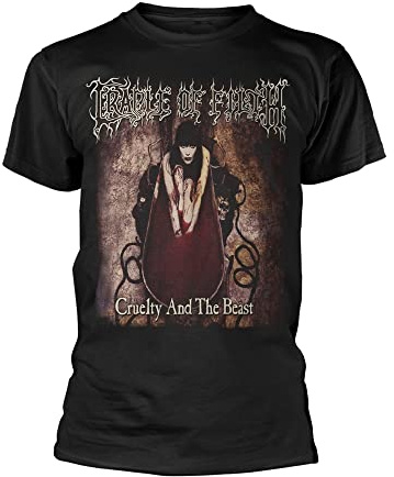 Cradle Of Filth T Shirt Cruelty and The Beast Band Logo Official Mens Black