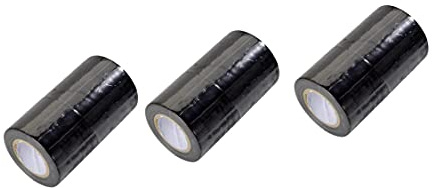 AGRI plus 3 Rollen Silofolienklebeband/Reparaturklebeband - Zum Abdichten von Löchern und Risse - 100 mm Breite - 10 m Länge - Schwarz