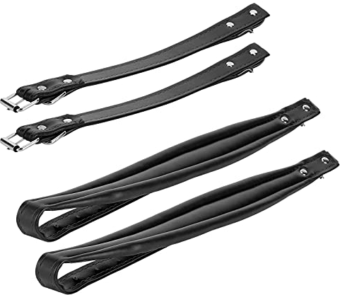 Akkordeon Schultergurt Set, PU Leder Schwarz Akkordeon Zubehör für 16-120 Bass Akkordeon(44 * 8 * 5cm-schwarz)