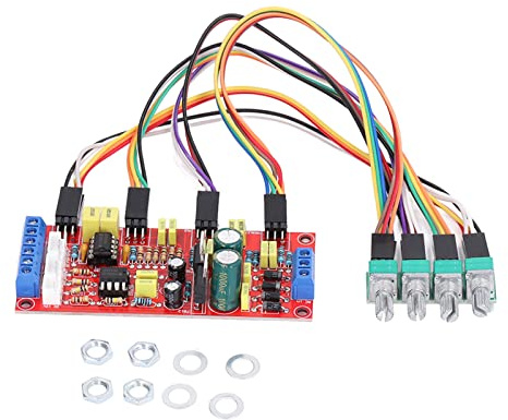 NE5532 Vorverstärkerplatine mit Bass Treble Midrange, Leistungsverstärkermodul für Audioprojekte, Lautstärkeregelungsplatine mit Klangregelung, M3-Montageplatine und zwei Chips