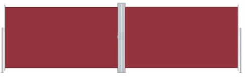 vidaXL Seitenmarkise Ausziehbar Sonnenschutz Sichtschutz Windschutz Seitenwandmarkise Seitenrollo Markise Balkon Garten Terrasse Rot 180x600cm