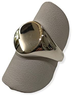Corsano Laboratorio Orafo Ovaler Siegelring für kleinen Finger aus 925er-Silber, Silber, Kein Edelstein