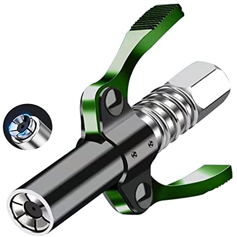 KEWAYO Kupplung für Fettpistole, Schmierpistole, 10.000 PSI Doppelgriff High Pressure Heavy Duty Quick Lock Release Fettanschluss kompatibel mit 1/8 NPT